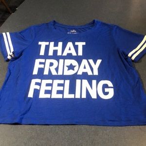 Blue crop top